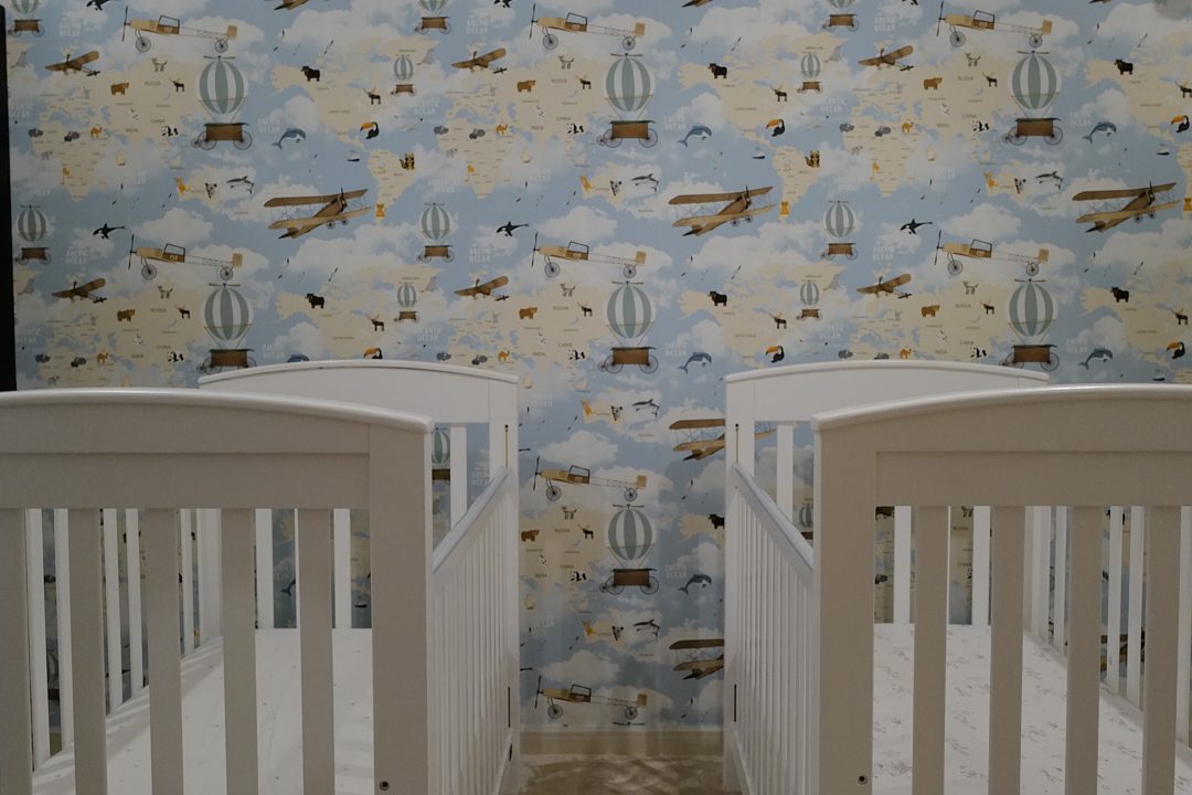 The Nursery — atlas wallpaper detail